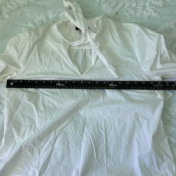 J.Crew 100% Cotton Tie Neck Top - Picture 4 of 5